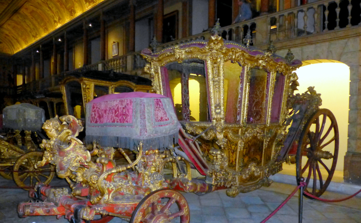 Museu Nacional dos Coches, Nationales Kutschenmuseum, im Stadtteil Belem, herausragende Sammlung historischer Wagen der portugiesischen Königsfamilie und des Adels