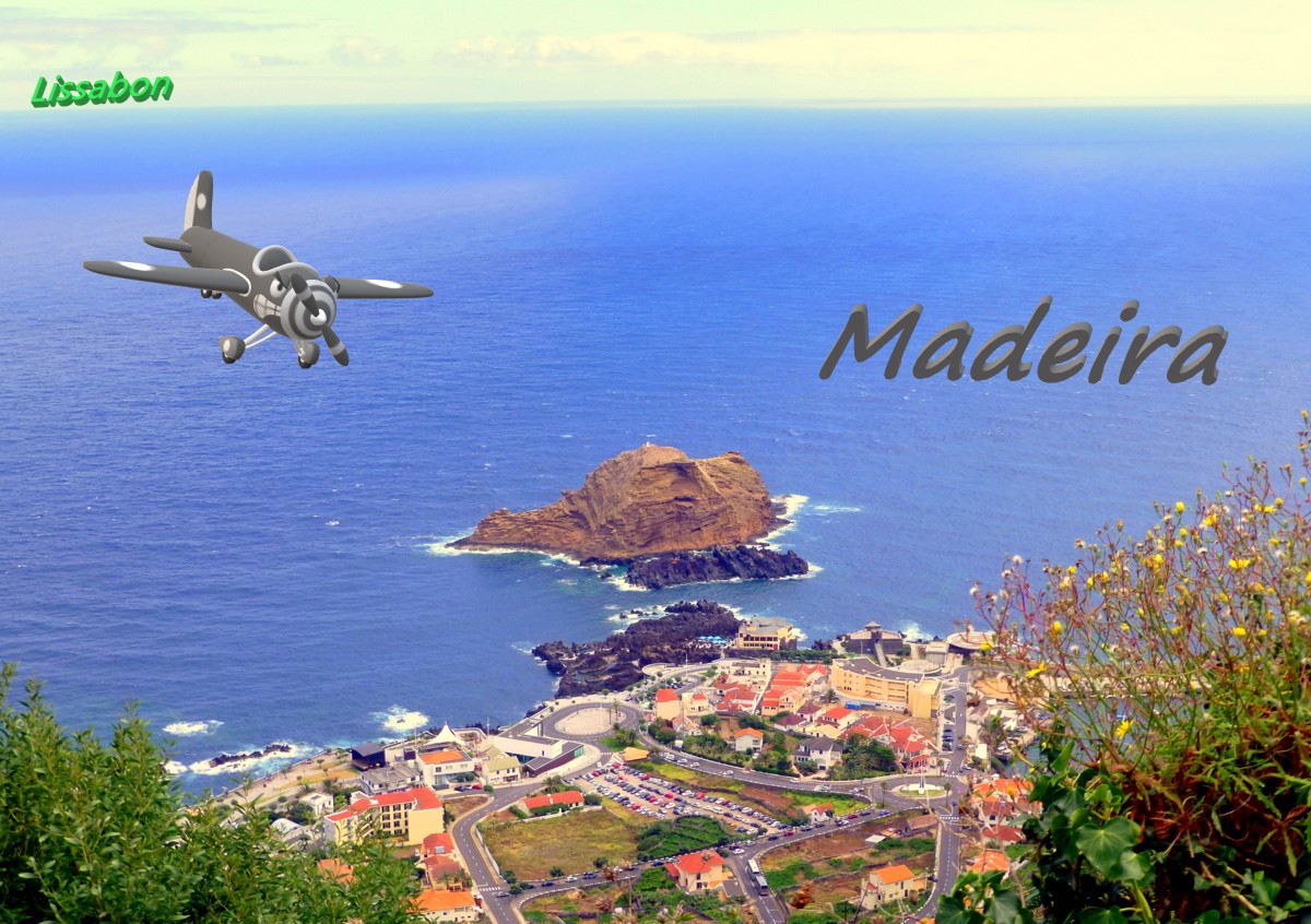 weiter per Flug nach Madeira; die Landung auf einer für Urlaubsflieger sehr knappen Start- und Landebahn auf einem schmalen Küstenstreifen war bereits das erste Abenteuer auf Madeira